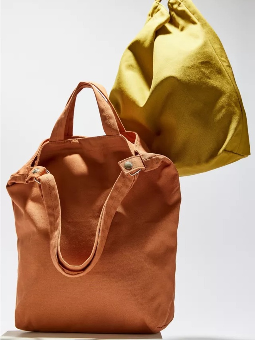 BAGGU Pumpkin Orange Canvas Duck Bag Tote